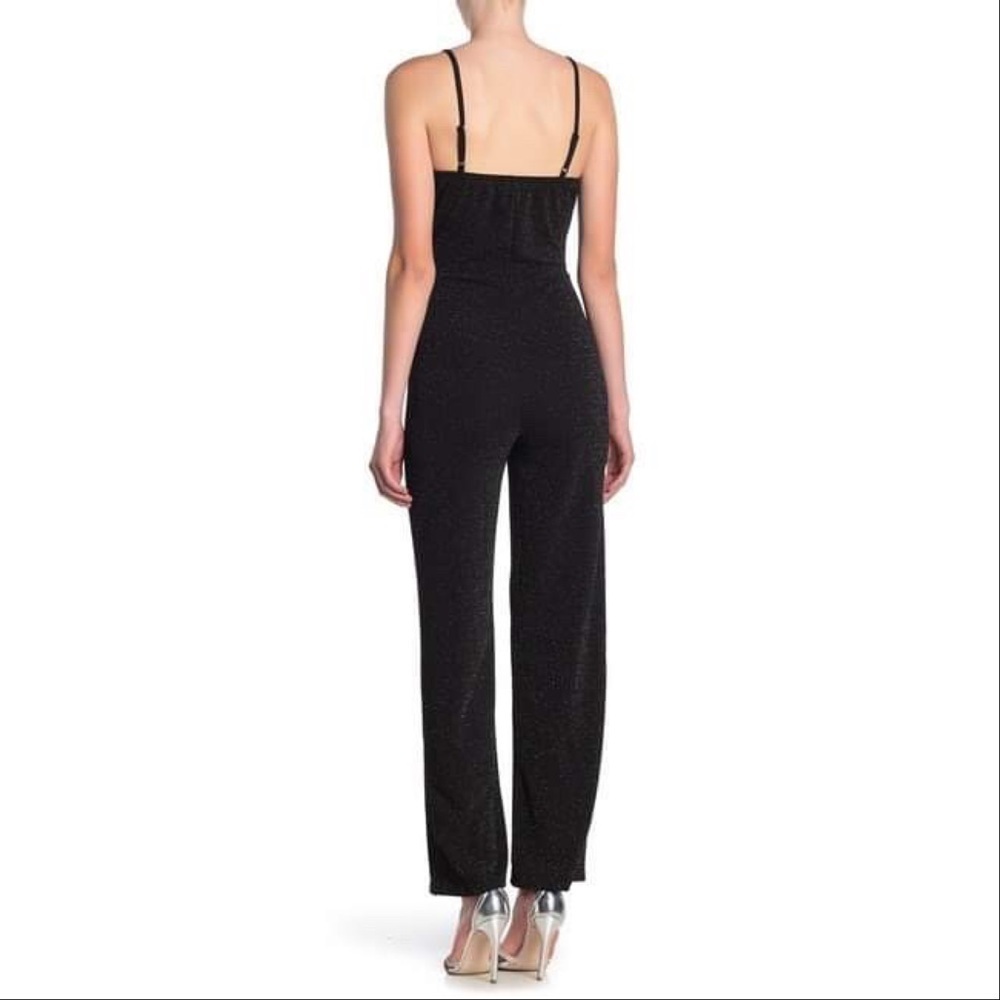 NWT MAX & ASH Metallic V-Neck Jumpsuit - Picture 2 of 3